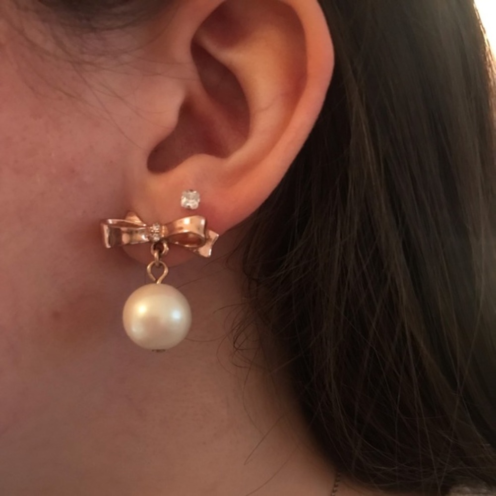 Kate Spade Pearl Bow Earrings
